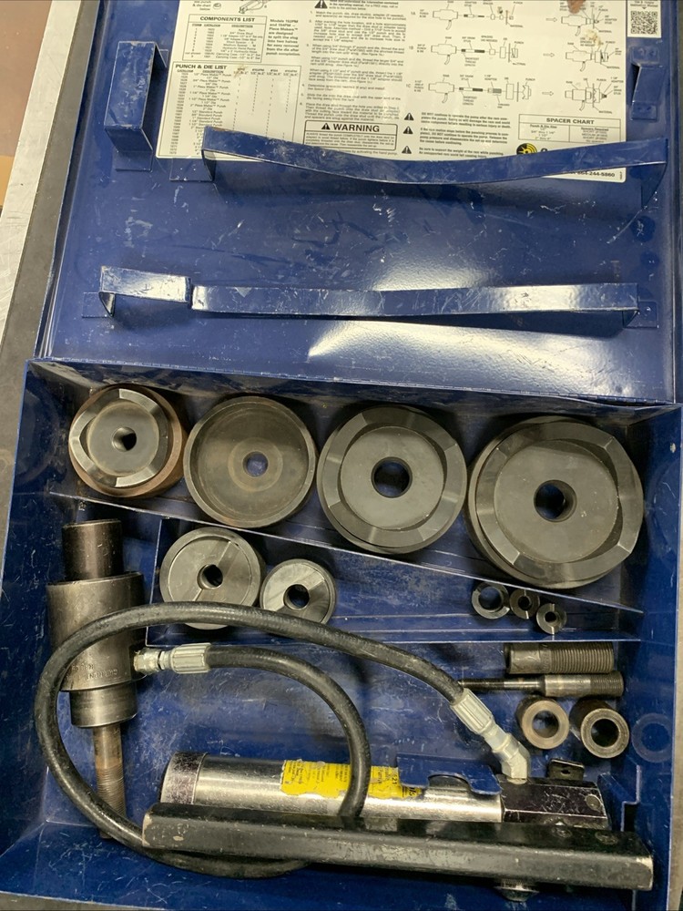 Current Tools Hydraulic Knockout Set Model 154 PM ***Read** Missing Dies