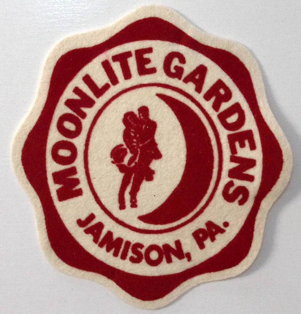 c1940s Moonlite Gardens Jamison PA Felt Roller Rink Patch 6"