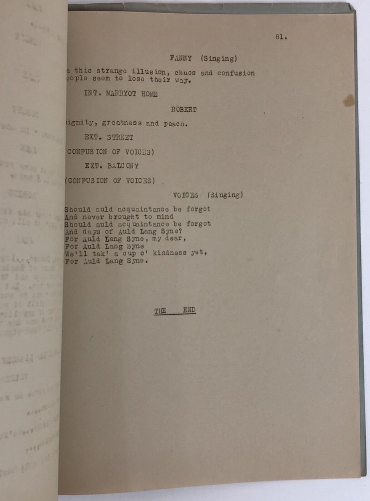 Noel Coward / CAVALCADE BRITISH VERSION ORIGINAL 1932 SCRIPT FRANK LLOYD