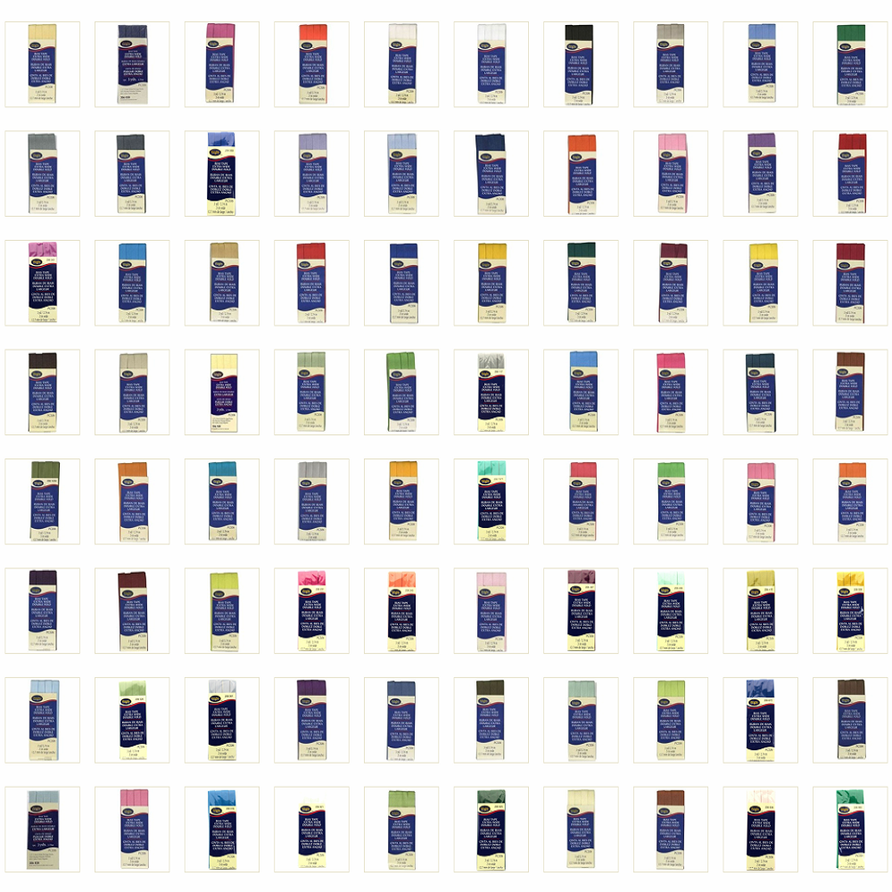 Wrights 1/2" Extra Wide Double Fold Bias Tape 3-Yards Pick Color PC206