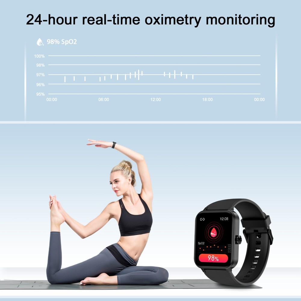 Smartwatch for Men/Women Bluetooth Compatible with iPhone Samsung Android