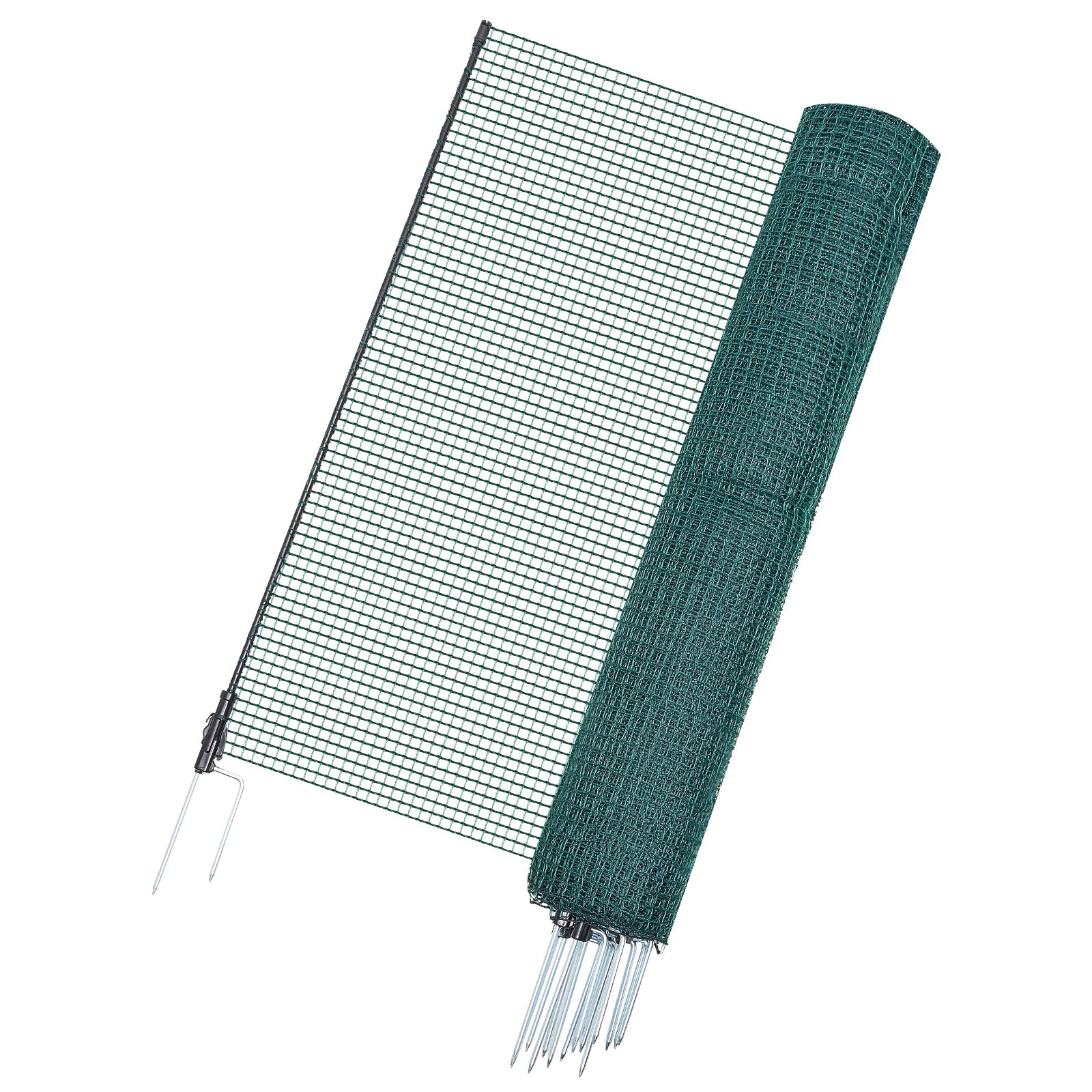 Uimoso Temporary Fence Netting with Posts 3 x 49.2 FT Plastic Safety Mesh Fence