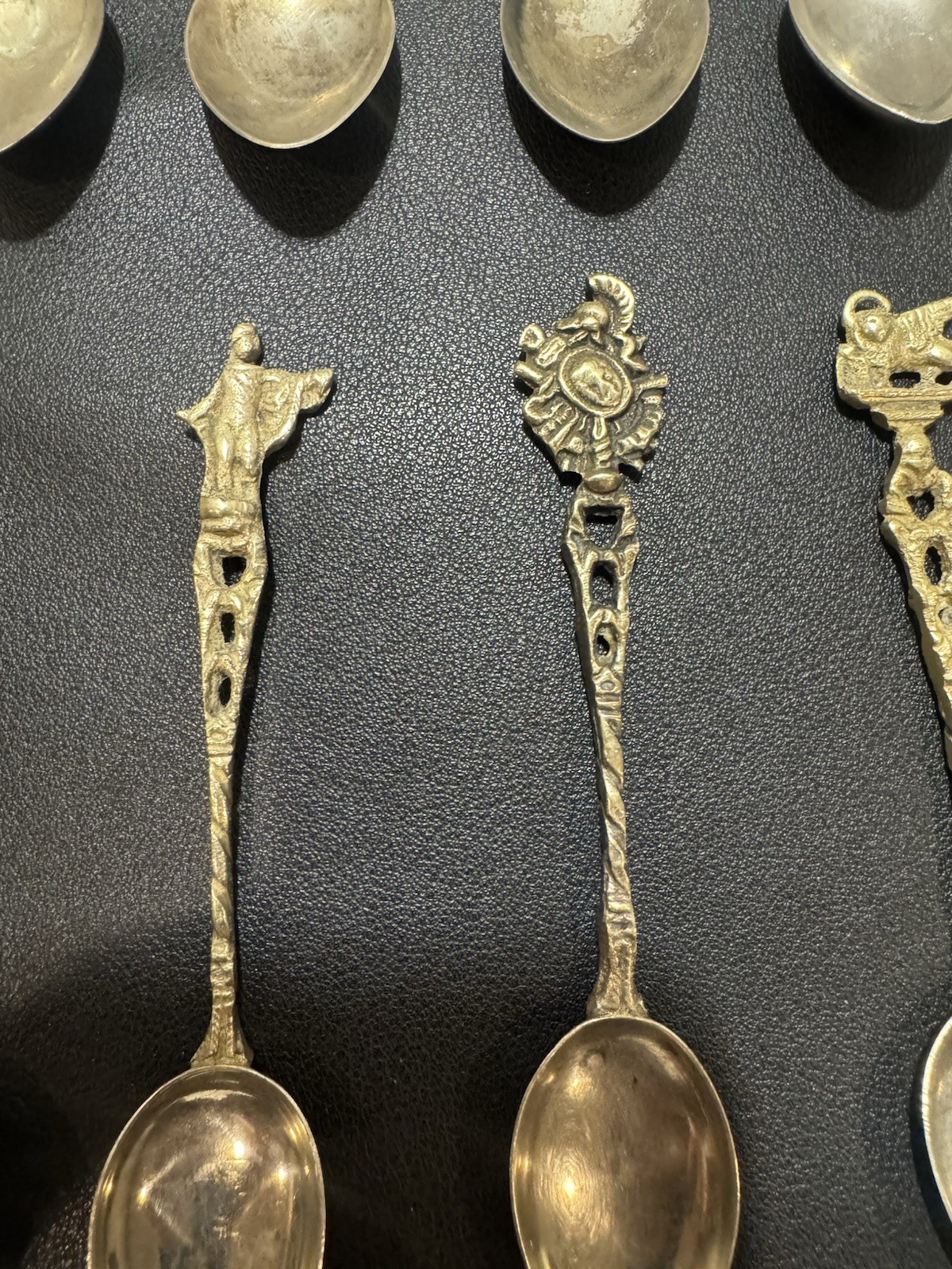 Vintage Italian Silver Plate Figural Demitasse Spoons Set 15