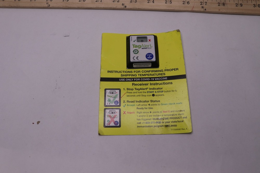 Tag Alert Sensitech Electronic Temperature Indicator