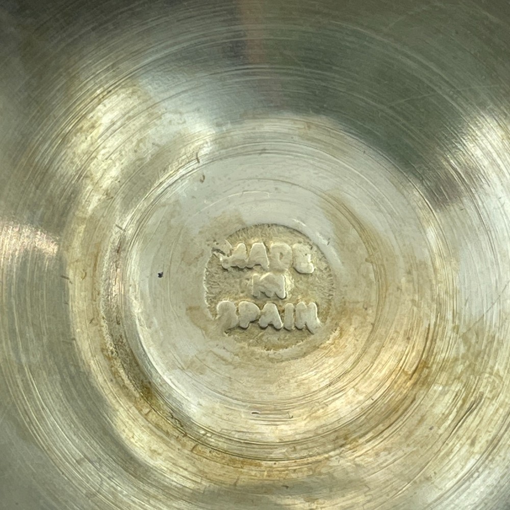 VINTAGE Silverplate Goblet Coupe Glasses Set 4 Decorative Stems 6in & 4in