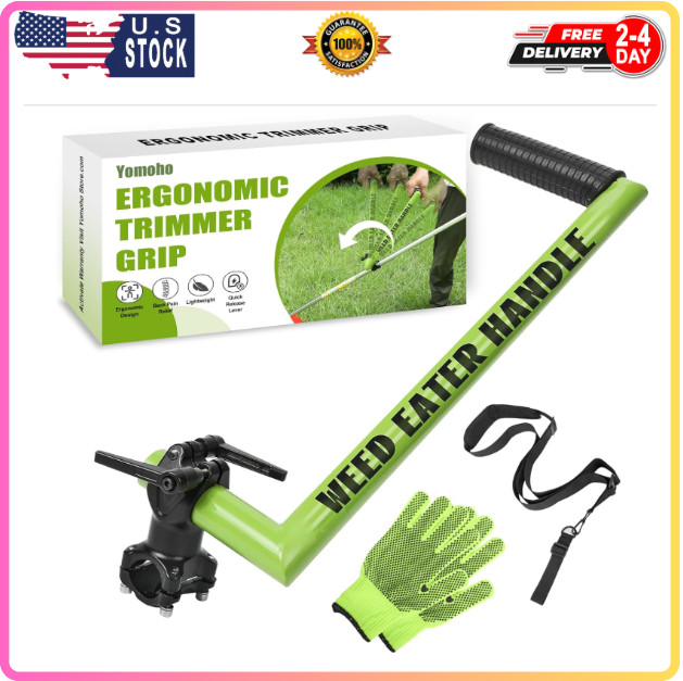 Upgraded Weed Eater Handle with Adjustable Shoulder Strap & Clamp