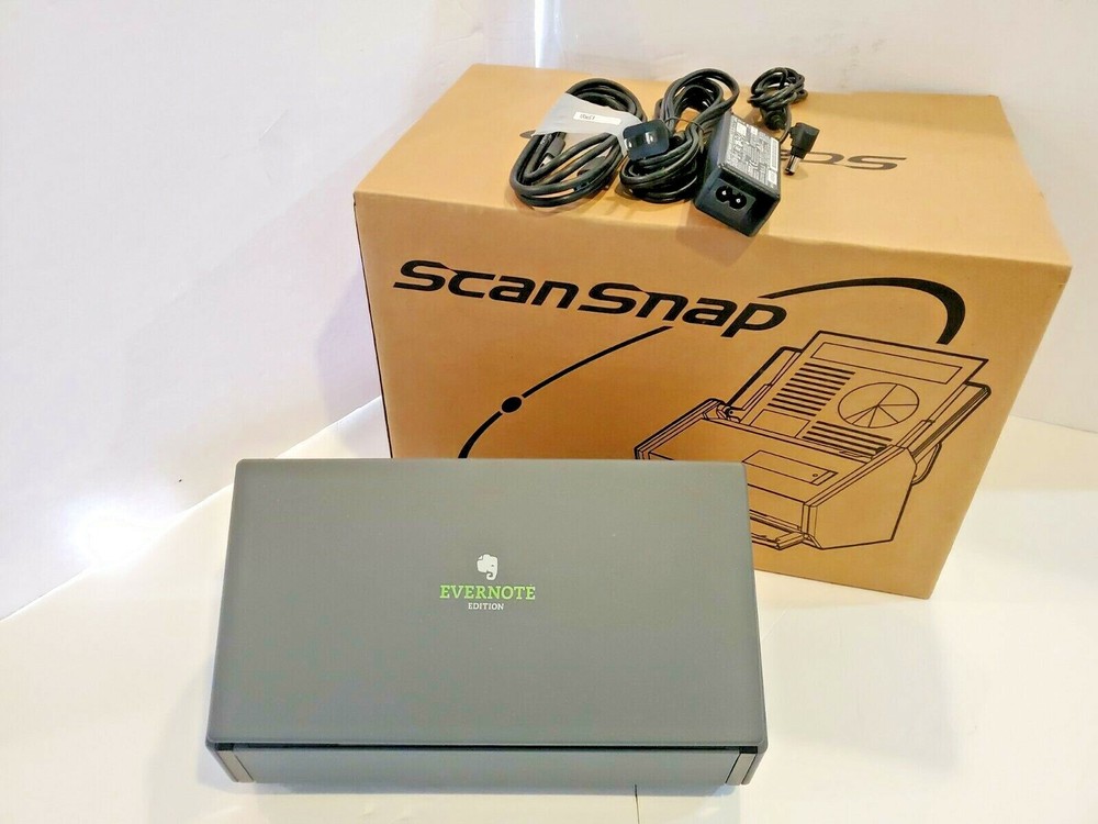 (i-cloud feature)(Full Package)Fujitsu iX500 EE Evernote Color ScanSnap Scanner.