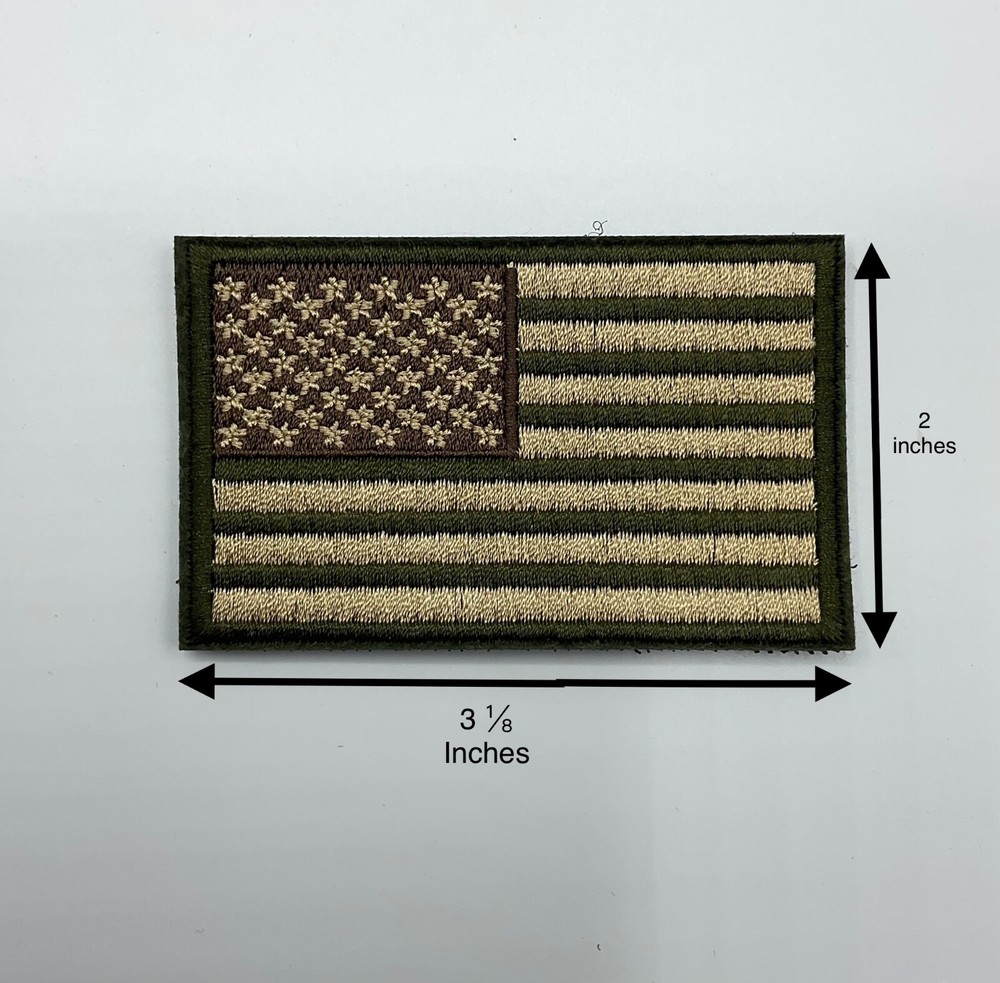 USA US Flag Forward Facing Patches 3x2"Morale HooK & Loop Fastener