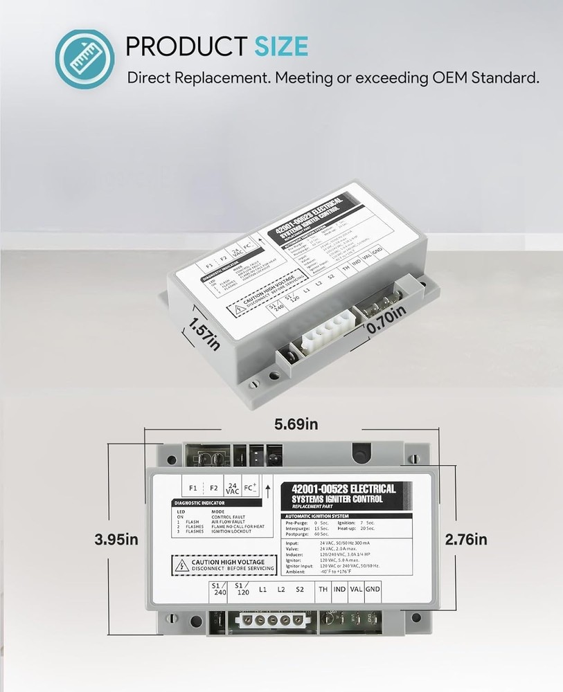 sixcow 42001-0052S Igniter Control Module Replacement for MasterTemp & Sta-Rite