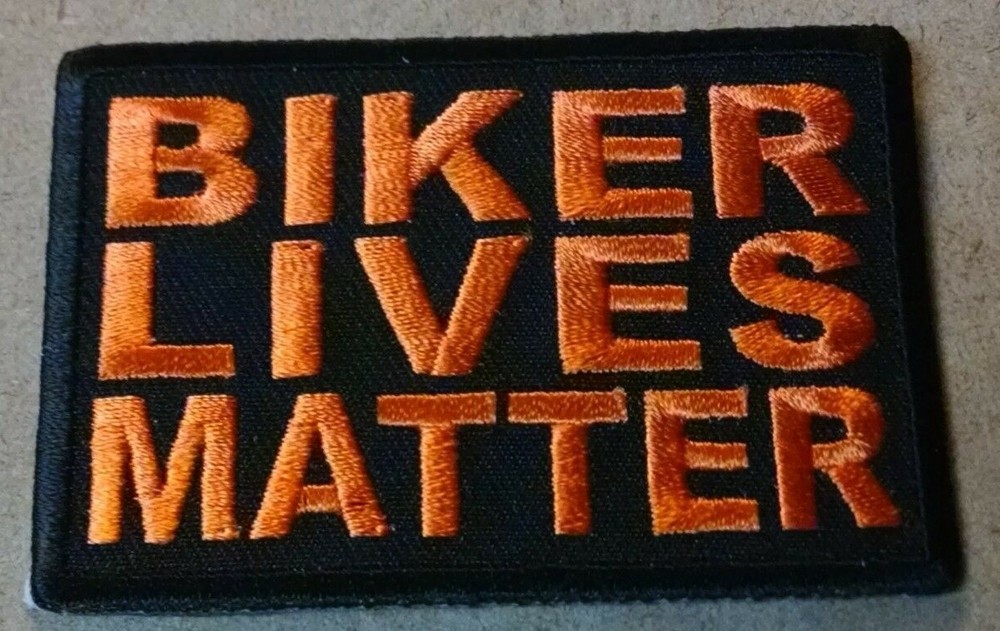 Biker Lives Matter Orange Embroidered Biker Patch