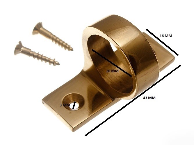 Sash Window Lift Anneau Sash Pull Handle Solid Brass + Fixings Pack Of 4