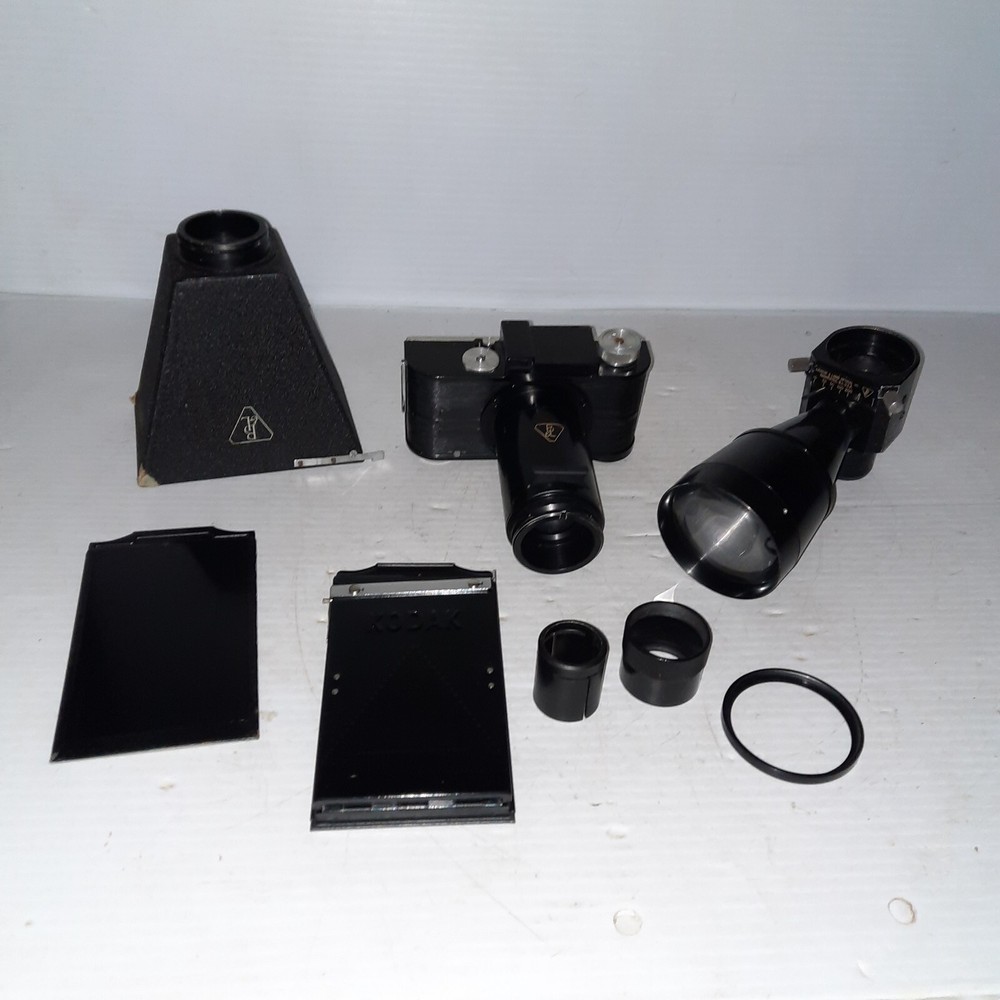 Vintage Antique Bausch & Lomb Microscope Camera Set in Case