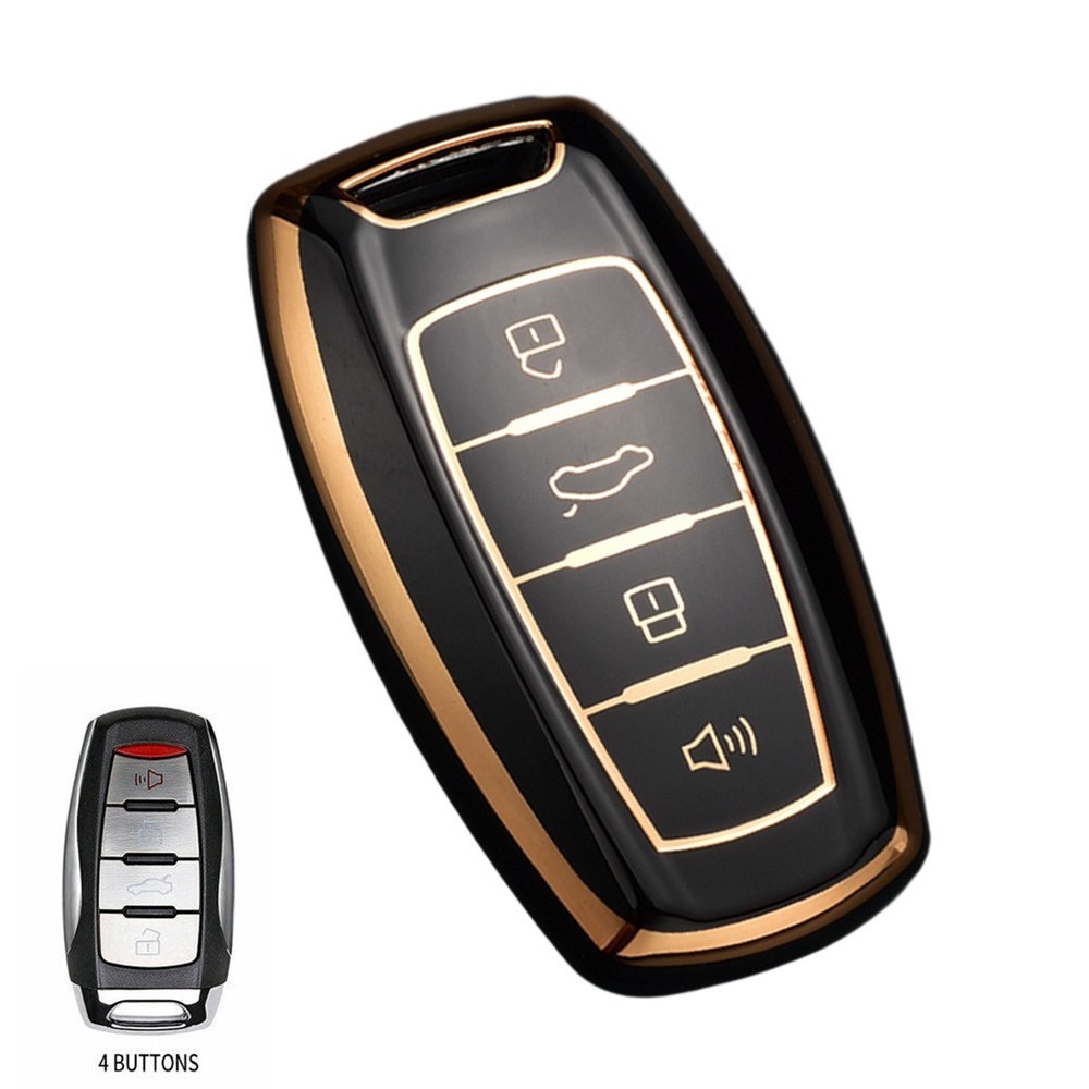 1pc car key cover car remote control black practical durable