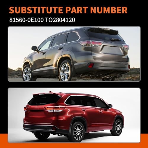 Outer Tail Light Driver Side Compatible with Highlander 2014 2015 2016 Left