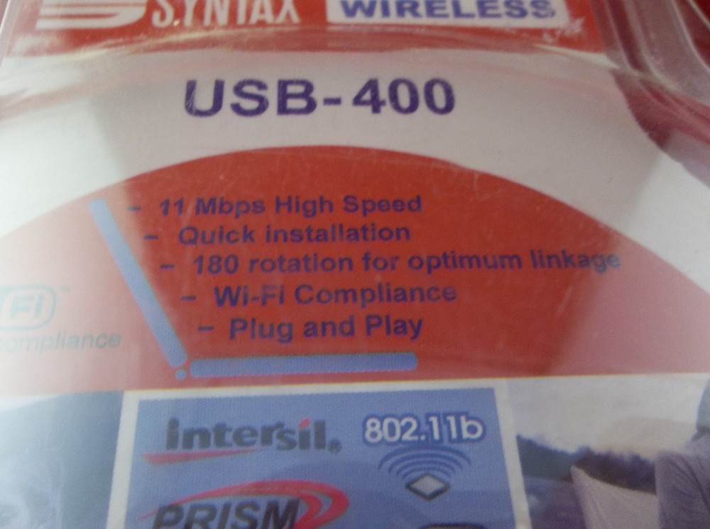 Syntax Wireless USB-400 Swiveling Wireless LAN Adapter
