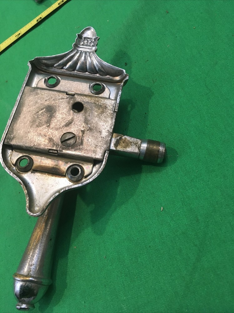 VINTAGE ICE BOX HANDLE WITH LATCH & HINGES HARDWARE