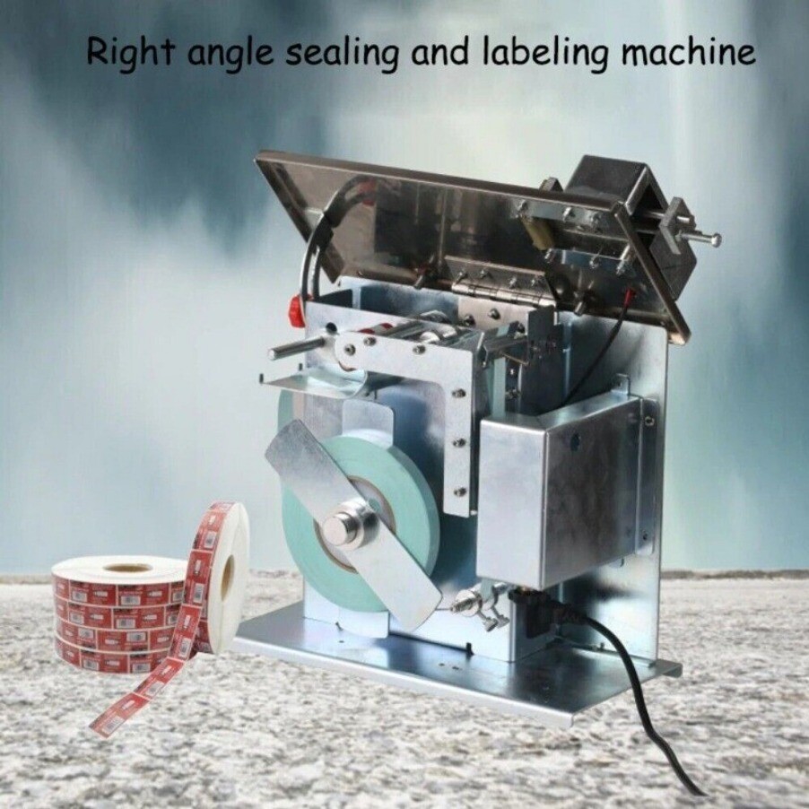 220V Semi-automatic Small Volume Rectangular Corner Seal Labeling Machine 90°