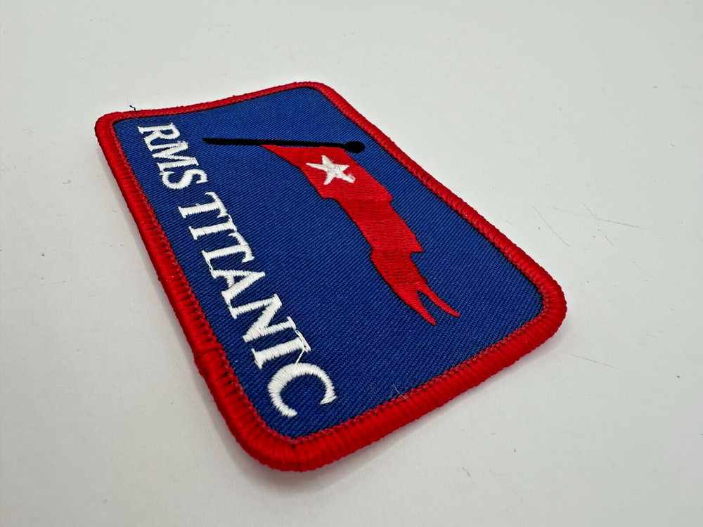 RMS Titanic Patch - Pre-Owned ... Never used .... Blue & Red