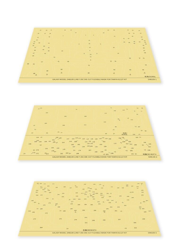 1/48 F-35C Lightning II Fighter Color Separation Mask for Tamiya 61127 Model Kit