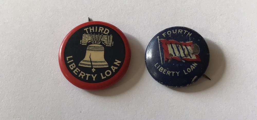 Vintage WW1 Pinback Third & Fourth Liberty Loan Button