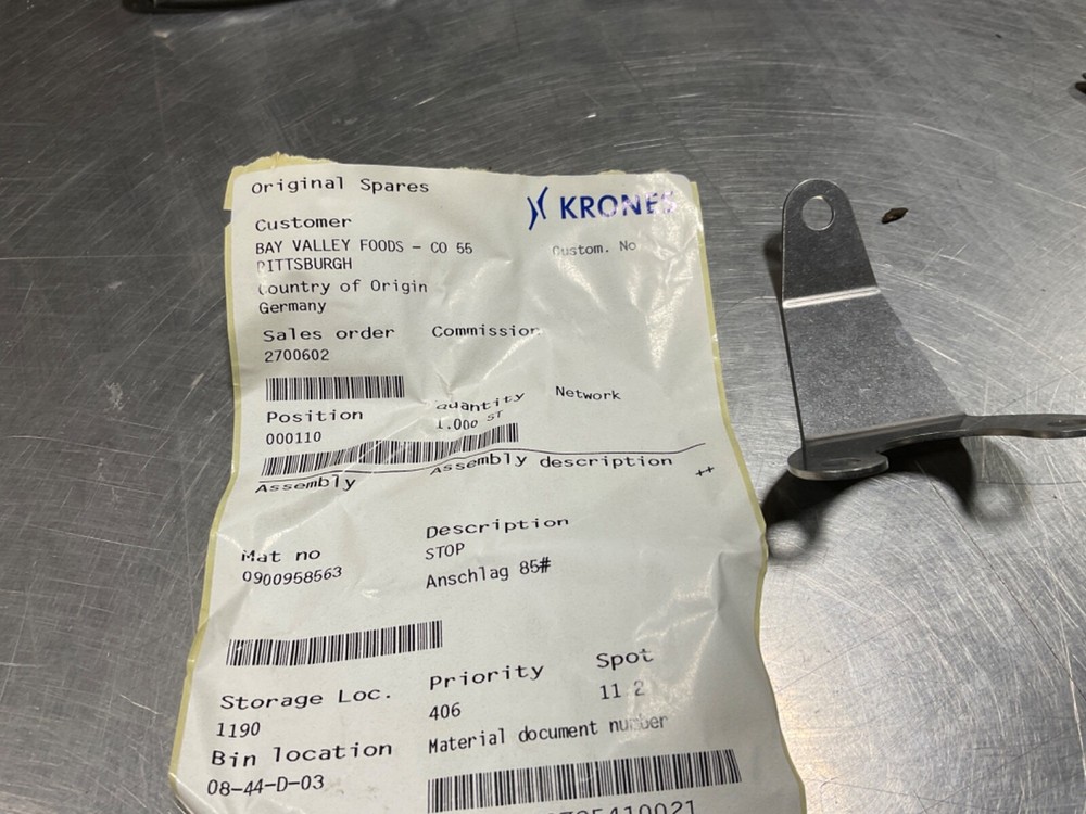 Krones STOPPER 0900958563 NEW