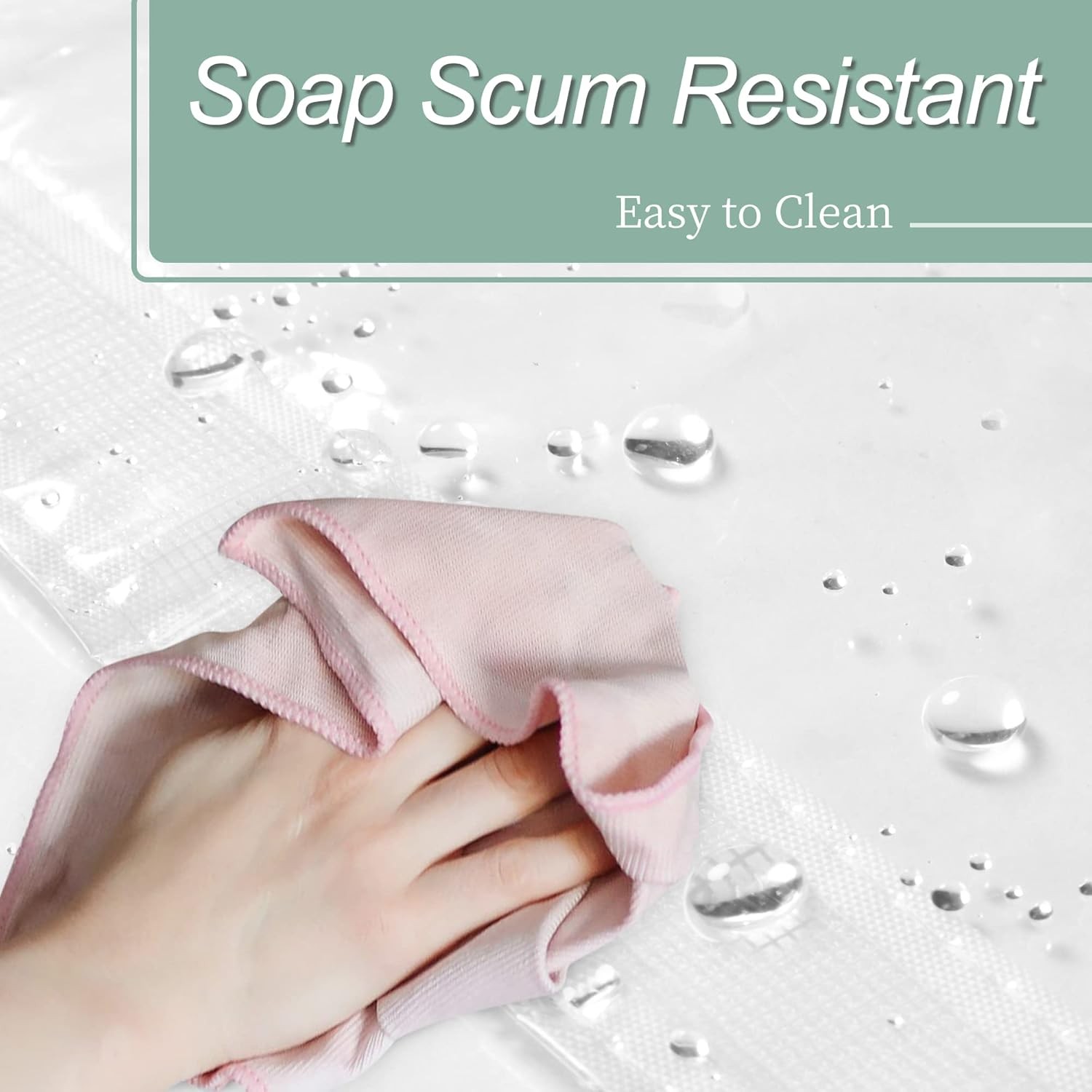 Clear Shower Curtain Liner with 3 Magnets, 72x72 Premium Flexible Sturdy Plastic