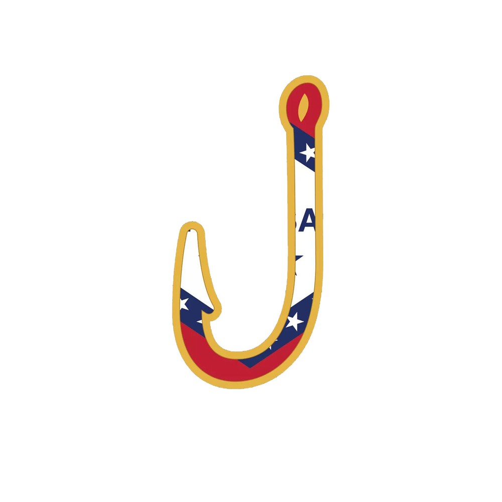 Arkansas Fish Hook Sticker Decal
