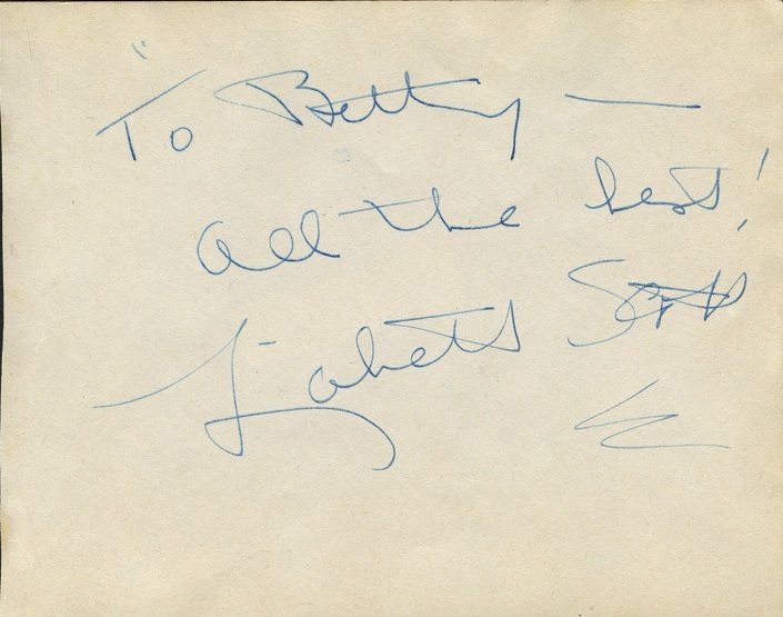 Vintage LIZABETH SCOTT Autograph