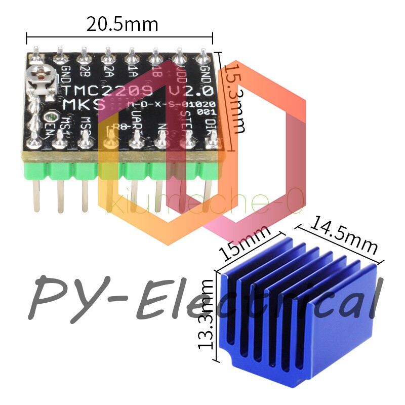 NEW MKS TMC2209 3D Printer Stepper Motor Dirve StepStick UART Replace TMC2208