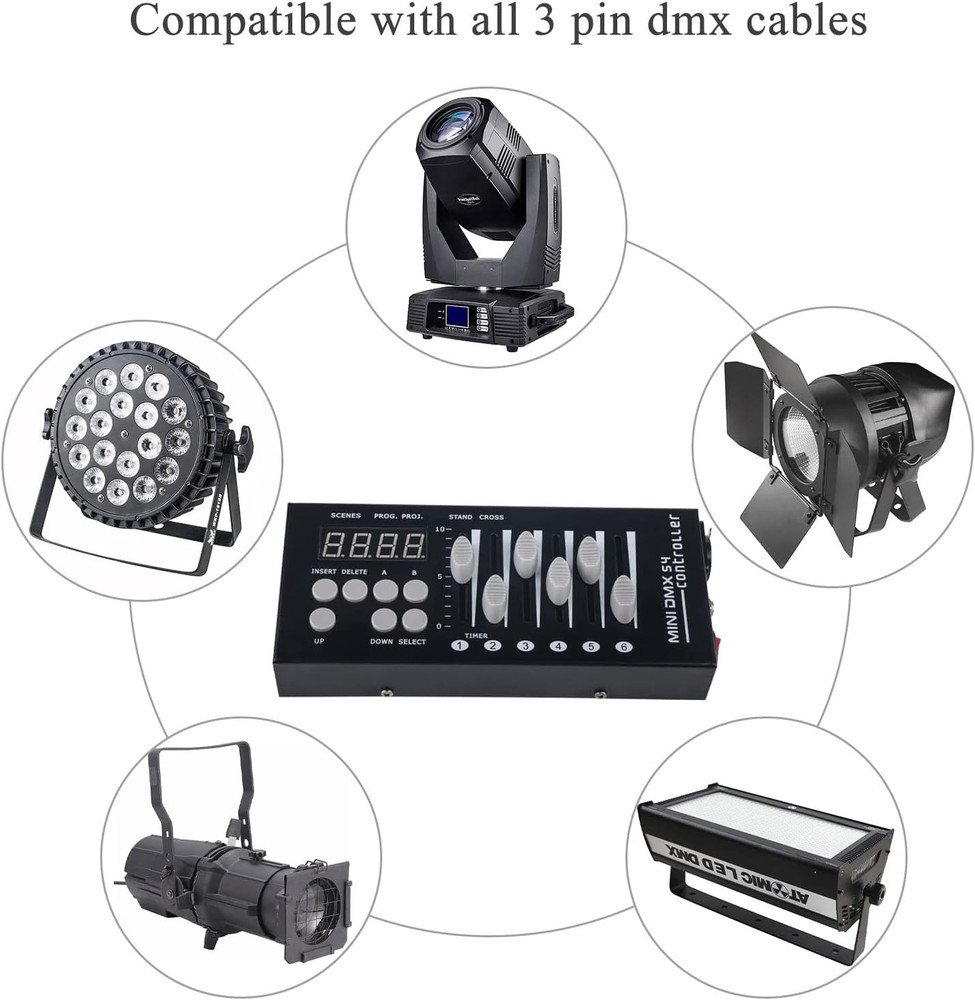DMX Controller 54 Channel Mini DMX 512 Controller for DJ, Stage & LED Lights
