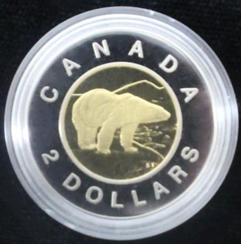 1996 CANADA $2 PROOF POLAR BEAR