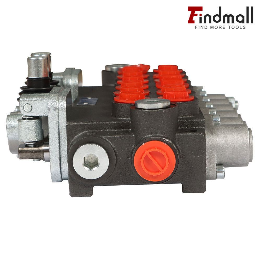 11 GPM Hydraulic Backhoe Directional Control Valve w/ 2 Joysticks,6 Spool