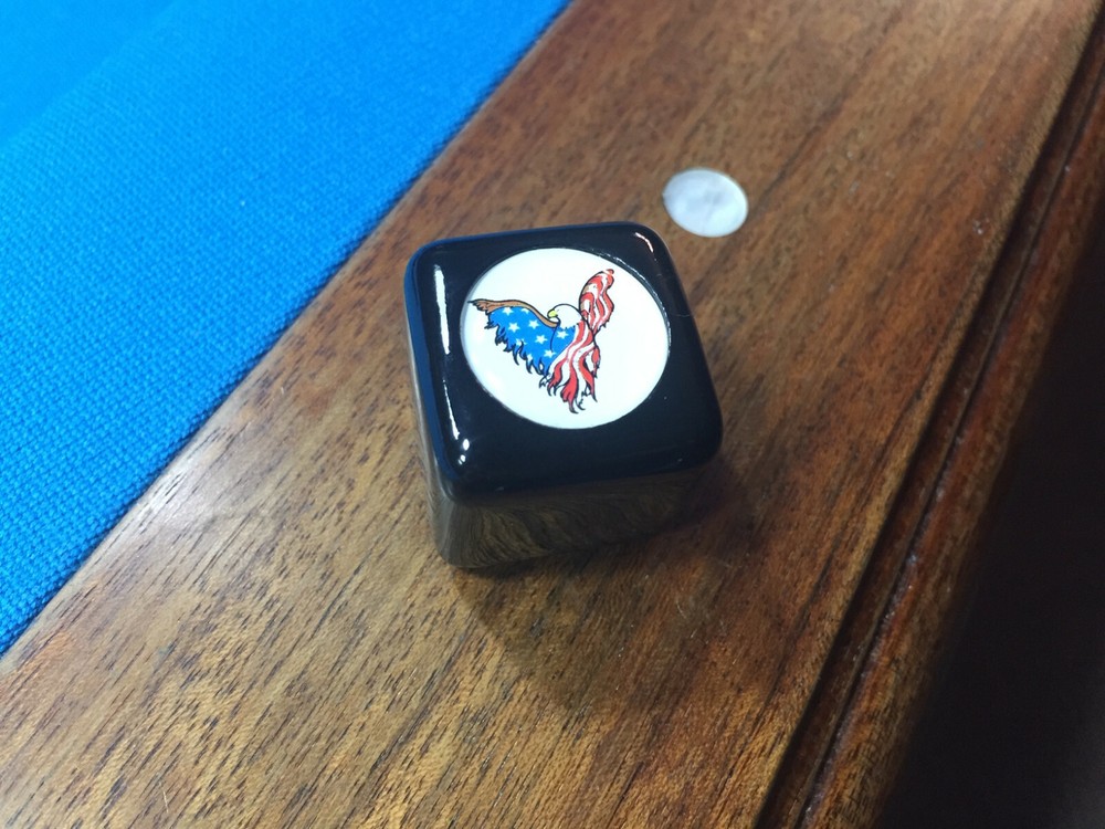 USA Eagle Billiard Pool Cue Tip Chalk Holder Table Chalker