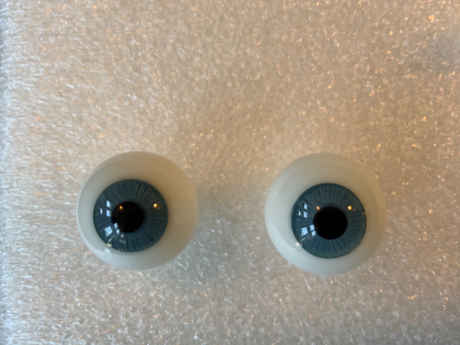 GLASS DOLL EYES, 8mm - 20mm, BLUE AND BROWN, MADE IN GERMANY