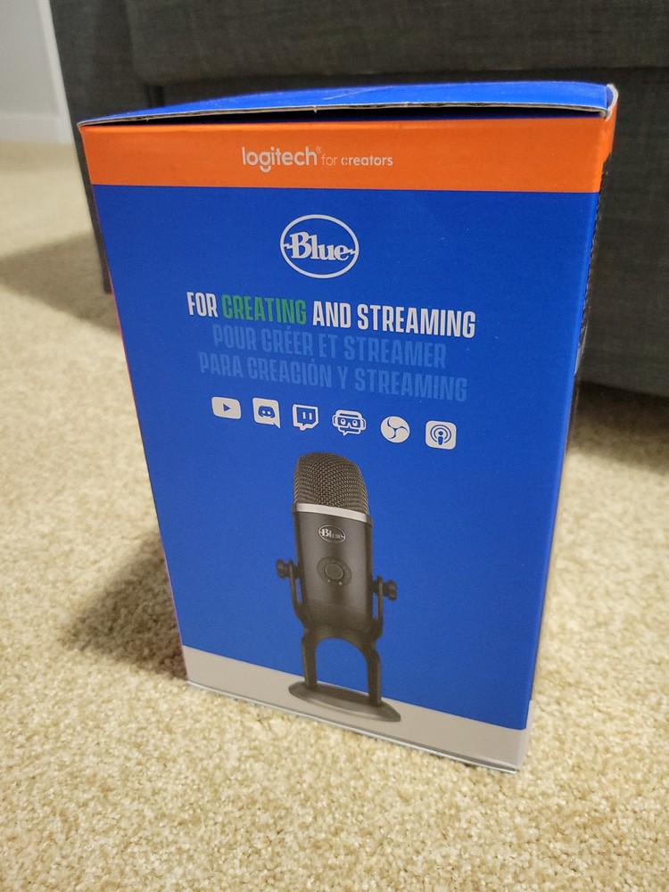 Blue Yeti X USB Microphone Black Multi-Pattern Mute Button Adjustable Stand