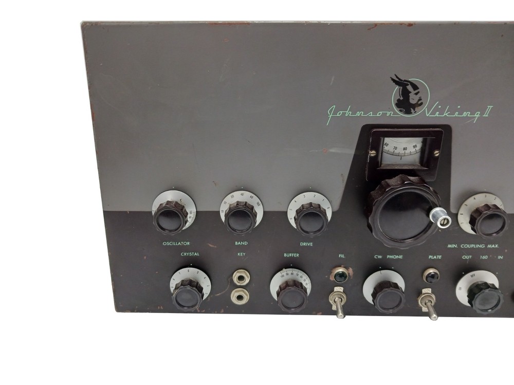 Vintage Johnson Viking II HF tube Transmitter Copper Plated Case