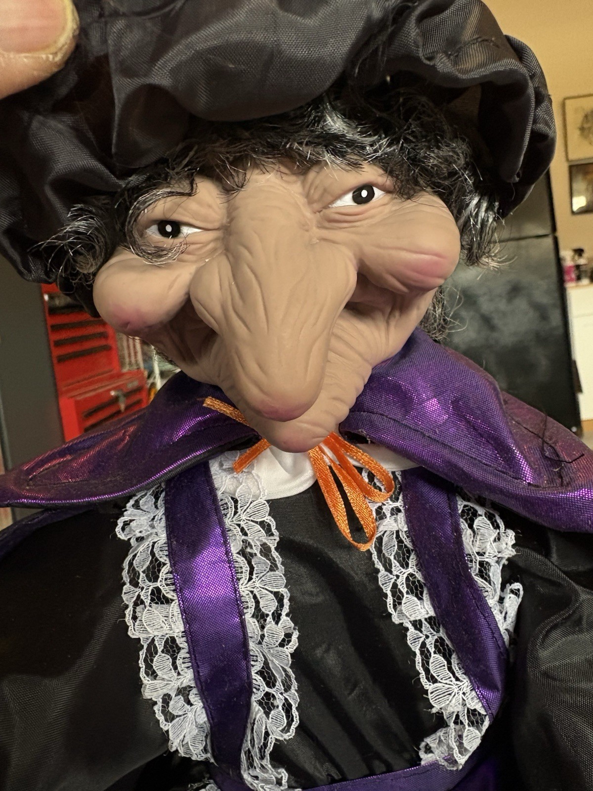 Gemmy Halloween Large Fortune Teller Witch Animated Electric Talks Hands Move26"