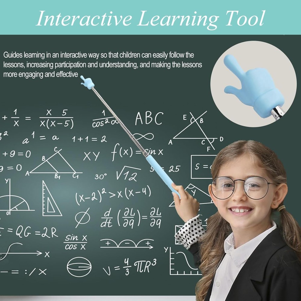 5Pcs Pointer Finger Stick – Multipurpose Teacher Supplies Pointer Stick,En