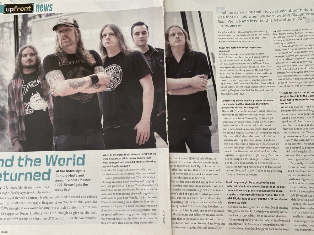 At the Gates, Two Page Vintage Clipping