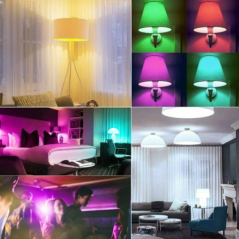 6 PCS 16 Color Changing Light Bulb Remote Control Dimmable RGB LED Bulbs E27 E26