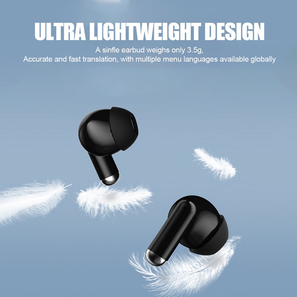 144 Language Translator Earbuds Wireless Bluetooth Two Way Translator Device BK