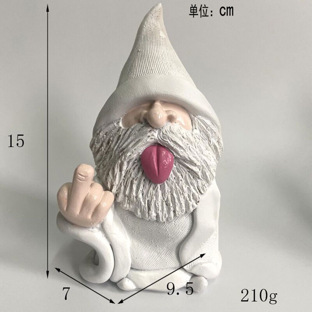 Funny Smoking White Wizard Gnome Statue Garden Yard Lawn Ornament Decor Gift US