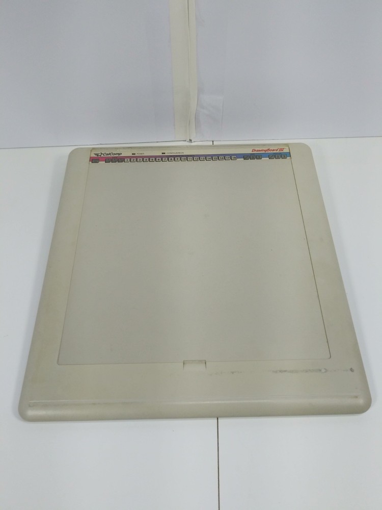 Calcomp Drawing Board II Graphics CAD Tablet Mouse and Stainless Case
