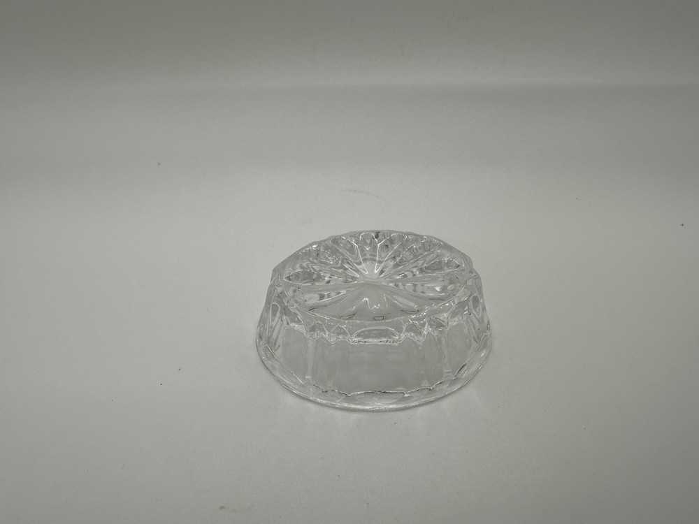 Vintage Small Oval Shaped Salt Cellar Pressed Pattern
