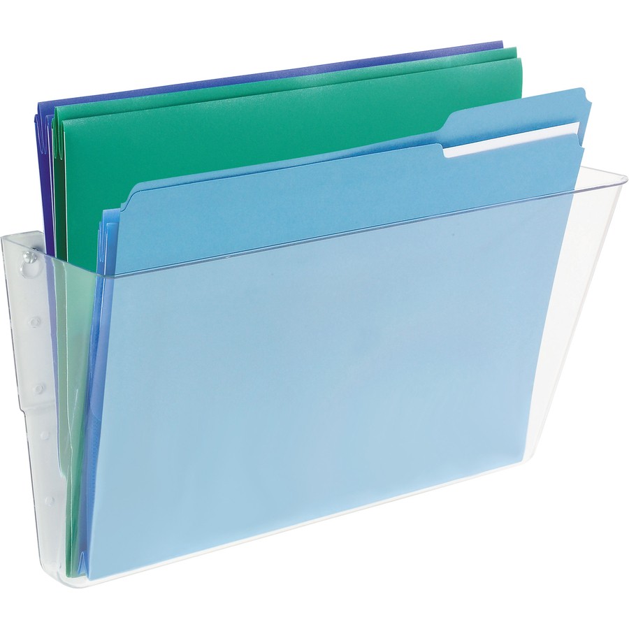 Deflecto DEF73201 Stackable Wall Pocket Clear 7x13x4 in