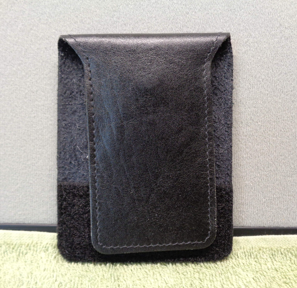 6 Point Star Badge Holder- Black- Hook & Loop Closure Over Belt