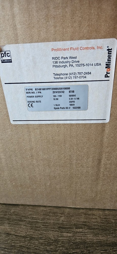 PROMINENT TYPE BT4B1601PPT2000UD010000