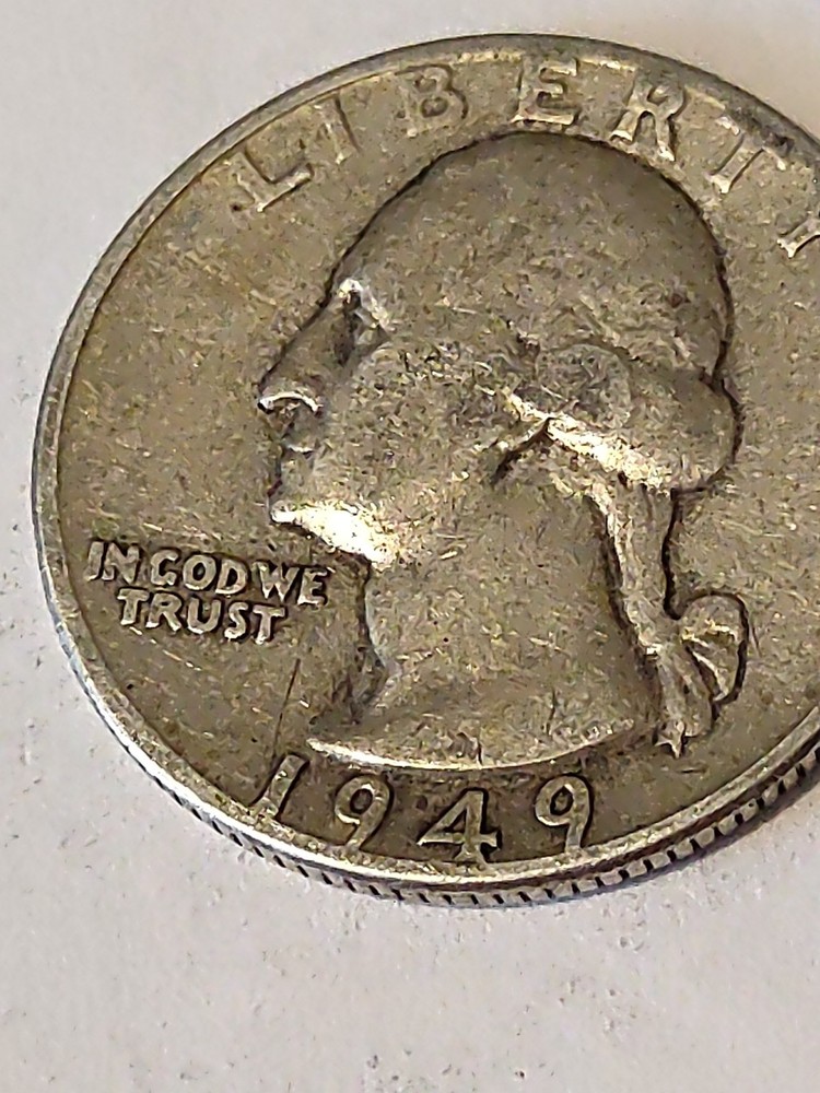 1949 Silver Washington Quarter 25c