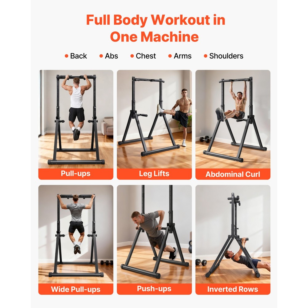 Uimoso Wall-Mounted Pull Up Bar with 330LBSCapacity and Sturdy Triangular Design