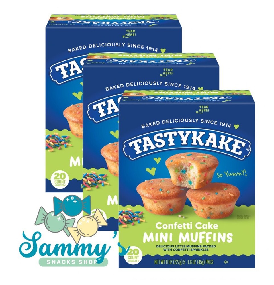 Tastykake Confetti Cake Mini Muffins 3 Boxes
